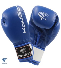 Перчатки боксерские KouGar KO300-6, 6oz, синий - фото 17397
