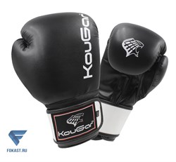 Перчатки боксерские KouGar KO400-6, 6oz, черный - фото 17409