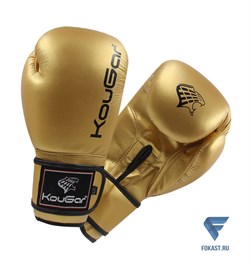 Перчатки боксерские KouGar KO600-14, 14oz, золото - фото 17441