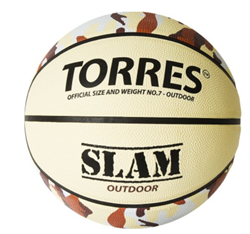 Баскетбольный мяч TORRES SLAM, размер.5 арт. B02065 - фото 20450