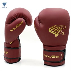 Перчатки боксерские KouGar KO800-10, 10oz, бордовый - фото 20727