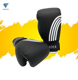 Перчатки боксерские  LEADER  4 унций, черный - фото 20745