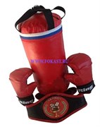 Набор боксерский ЧЕМПИОН (мешок 40см,перчатки, лапы, пояс чемпиона)