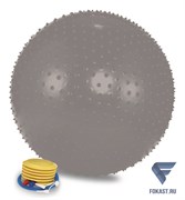 Мяч массажный 1875LW (75см, ножной насос, серебро)