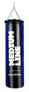 Мешок боксерский SportElite MEDIUM LINE 60см, d-26, 15кг, сине-черный