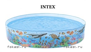 Бассейн жесткий караловый риф 244х46хсм, от 3-х лет. INTEX 58472
