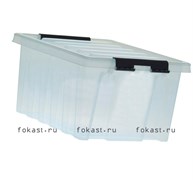Ящик пластиковый с крышкой "RoxBox" 36 л, прозрачный 500х390х250см