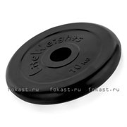 Диск (блины) для штанги 10 кг d-50mm обрезиненный черный "Lite Weights" RJ1034