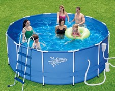 Каркасный бассейн "SummerEscapes" P20-1248-B+фильт насос, лестница, тент, подстилка, набор для чистки, скиммер (366х122)