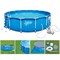 Каркасный бассейн SummerEscapes P20-1548-S + песочный фильтр, лестница, тент, подстилка, набор для чистки, скиммер (457х122см) - фото 10553